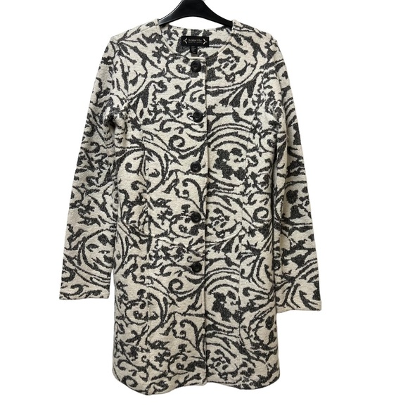 Nanette Lepore Wool Button Front Long Jacket Size Medium